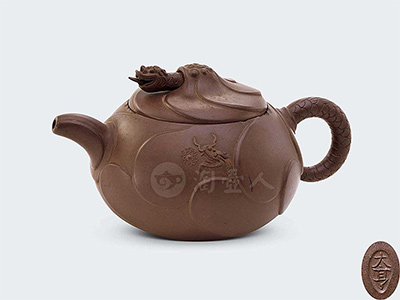 邵大亨制鱼化龙壶 邵大亨制鱼化龙壶