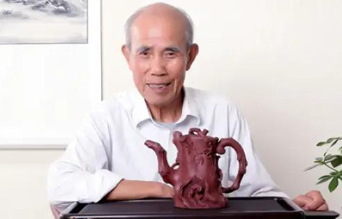 顾道荣大师和花器紫砂壶