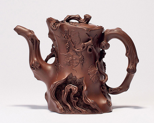 顾道荣制特大松鼠葡萄桩壶拍卖价格