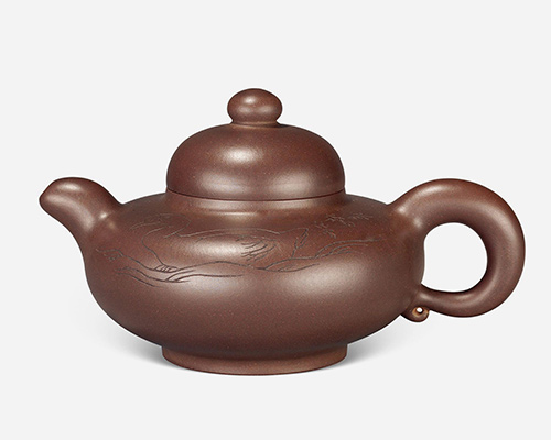 何道洪制大韵壶范曾绘毛国强刻紫砂壶拍卖价格