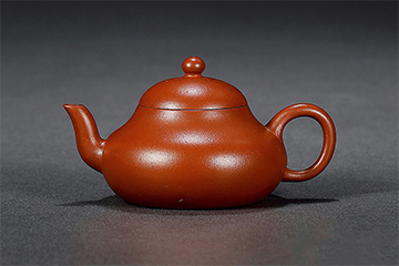惠孟臣朱泥梨式壶
