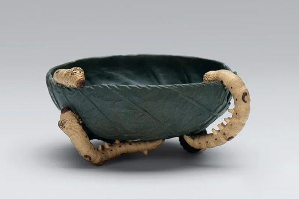 老艺人裴石民制紫砂蚕桑杯