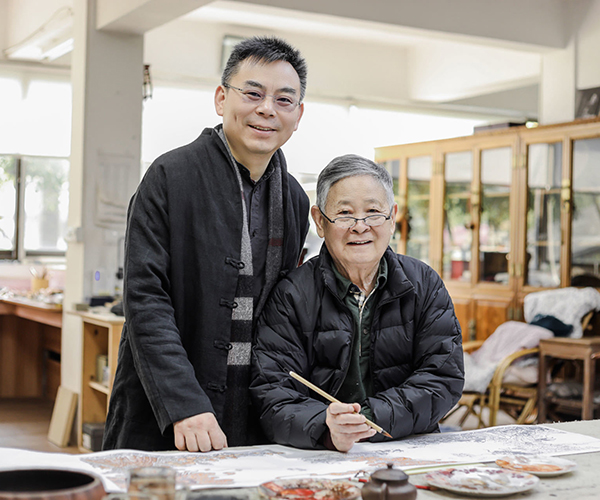 史小明和师父徐秀棠合影