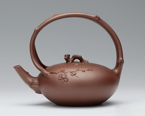 周桂珍制梅花提梁紫砂壶拍卖价格