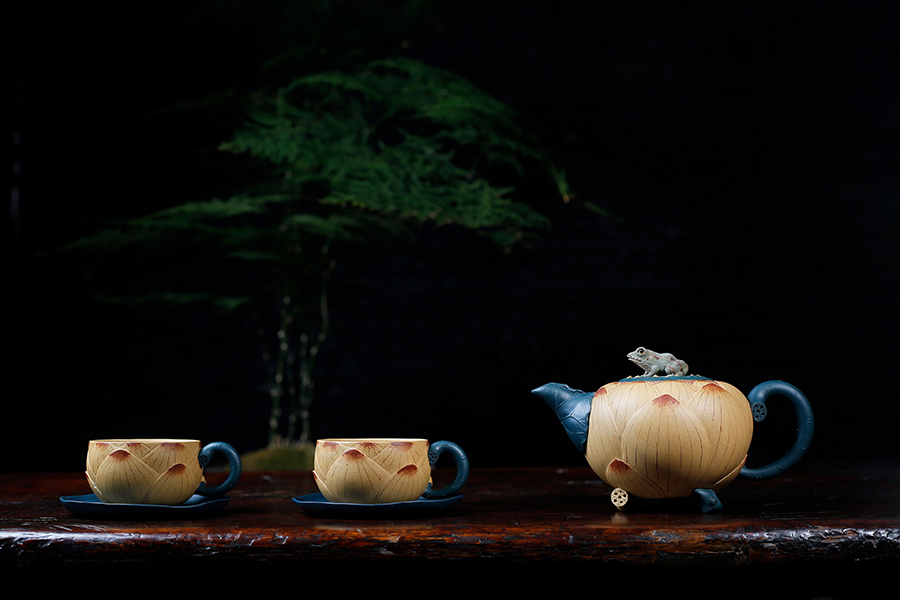 名家范永良作品《荷花壶(五件套)》