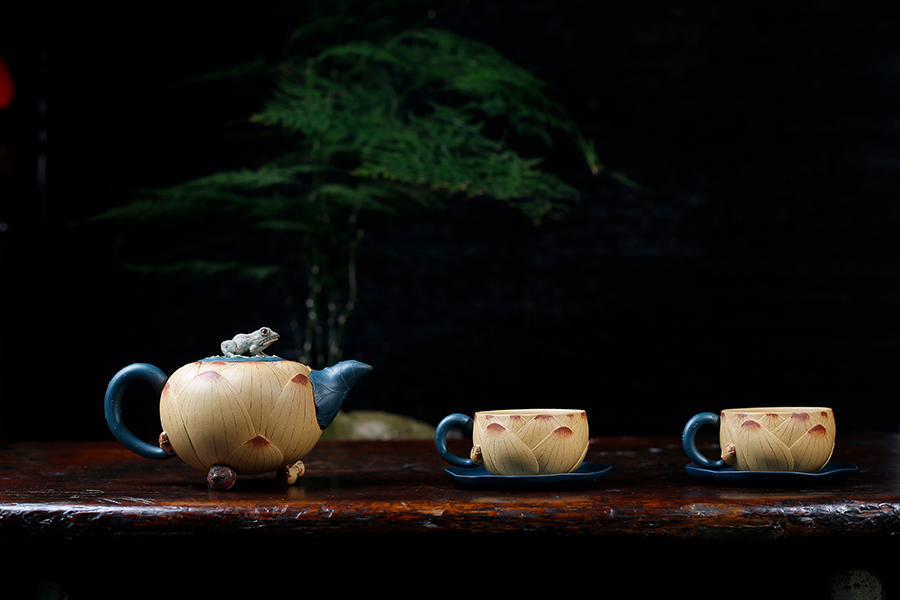 名家范永良作品《荷花壶(五件套)》