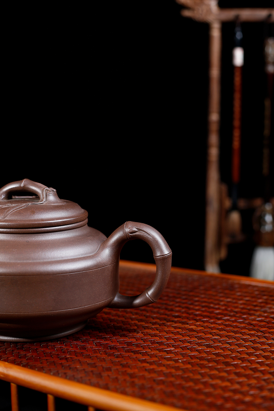 名家何燕萍作品《双线竹鼓》