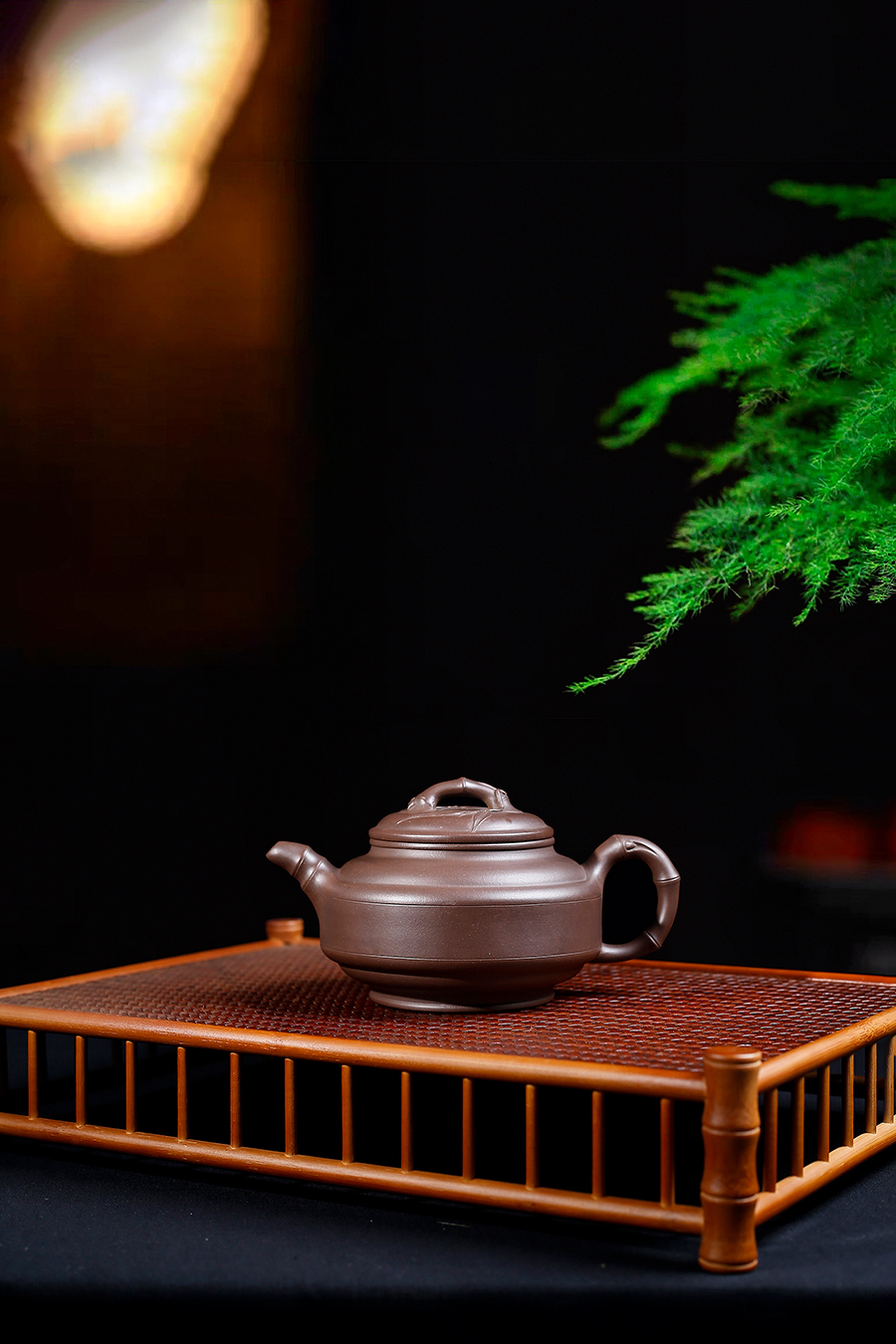 名家何燕萍作品《双线竹鼓》