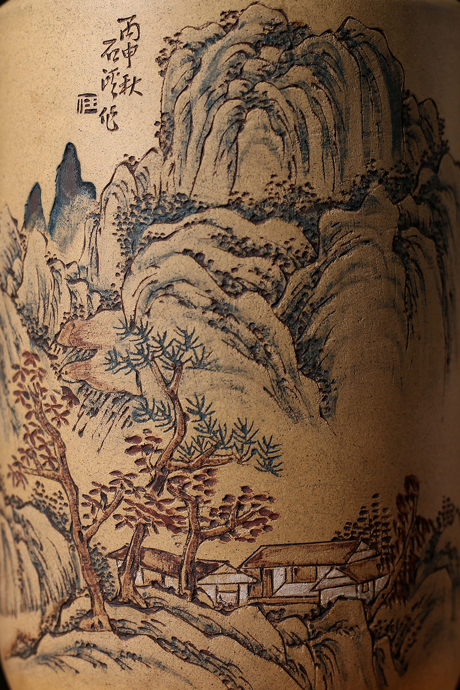 名家任淦庭《粉浆赏瓶(对)》