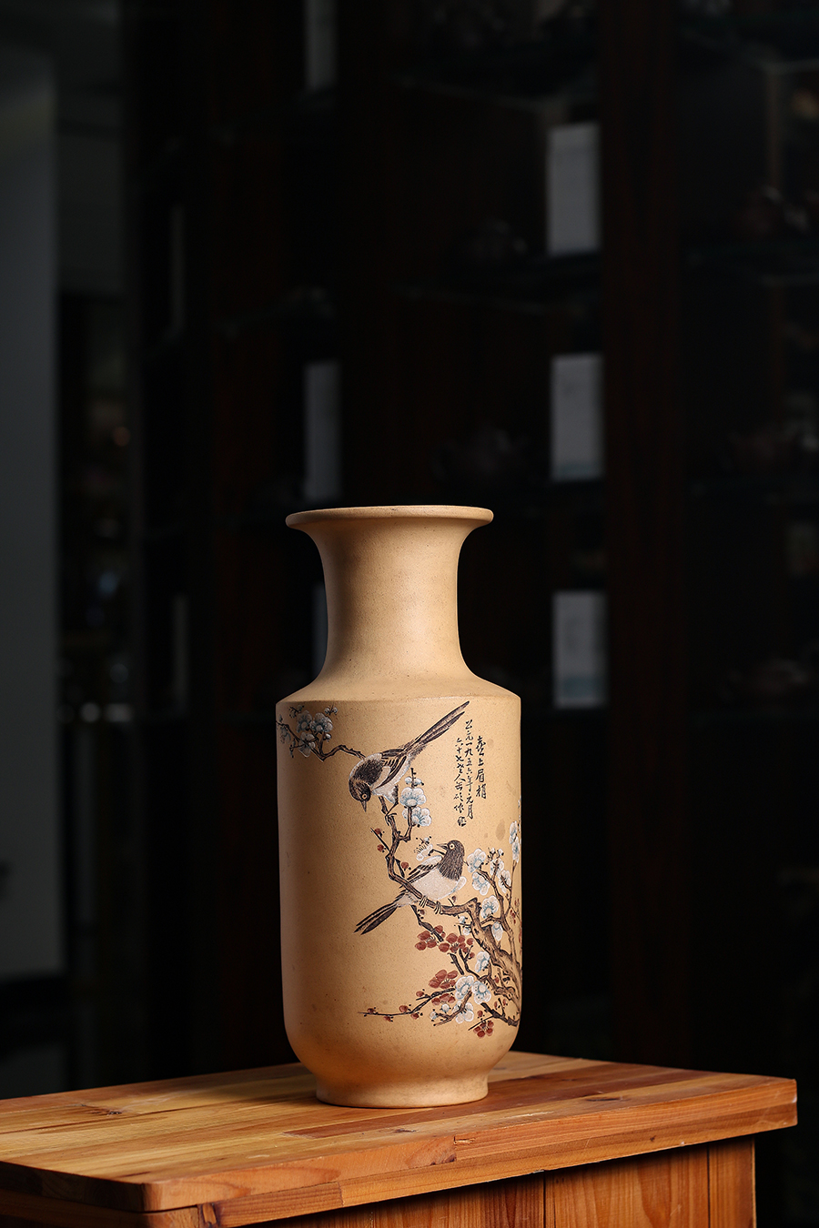 名家任淦庭《粉浆赏瓶(对)》