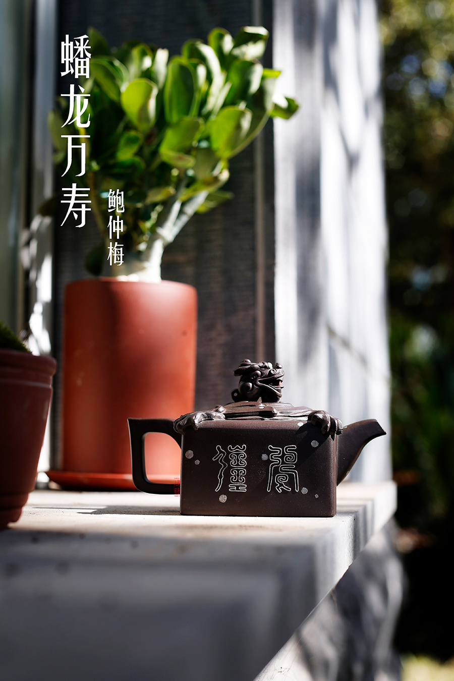 名家鲍仲梅作品《蟠龙万寿》