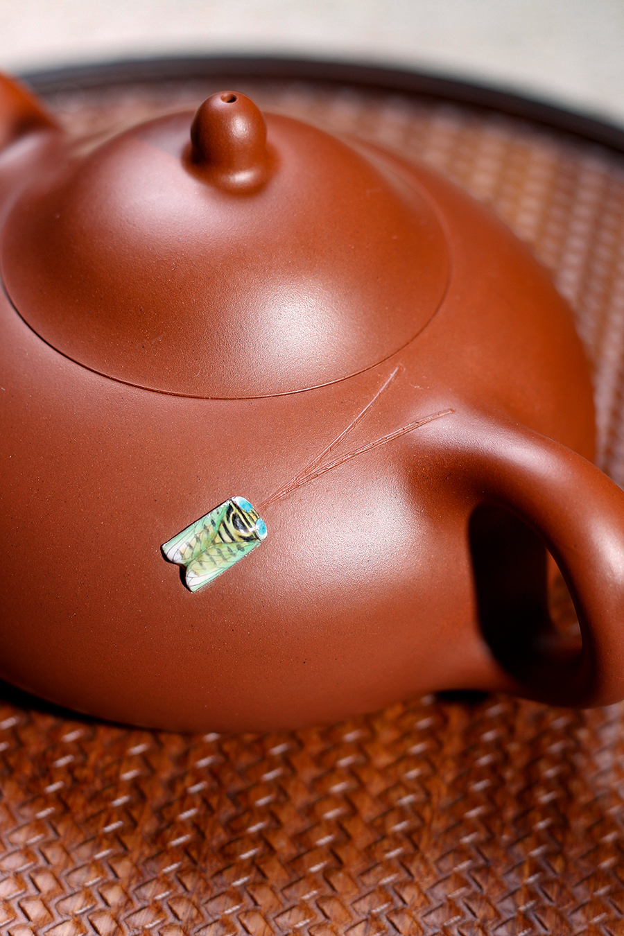 名家季益顺作品《双波玉蝉》