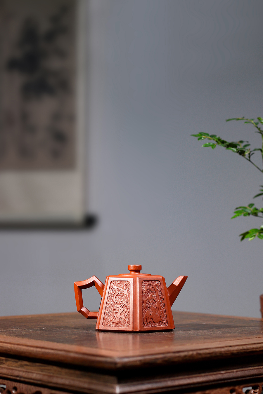 名家顾斌武作品《六方龙凤》