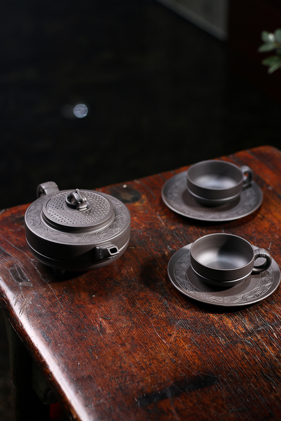 名家曹燕萍作品《龙玉韵(茶具)》