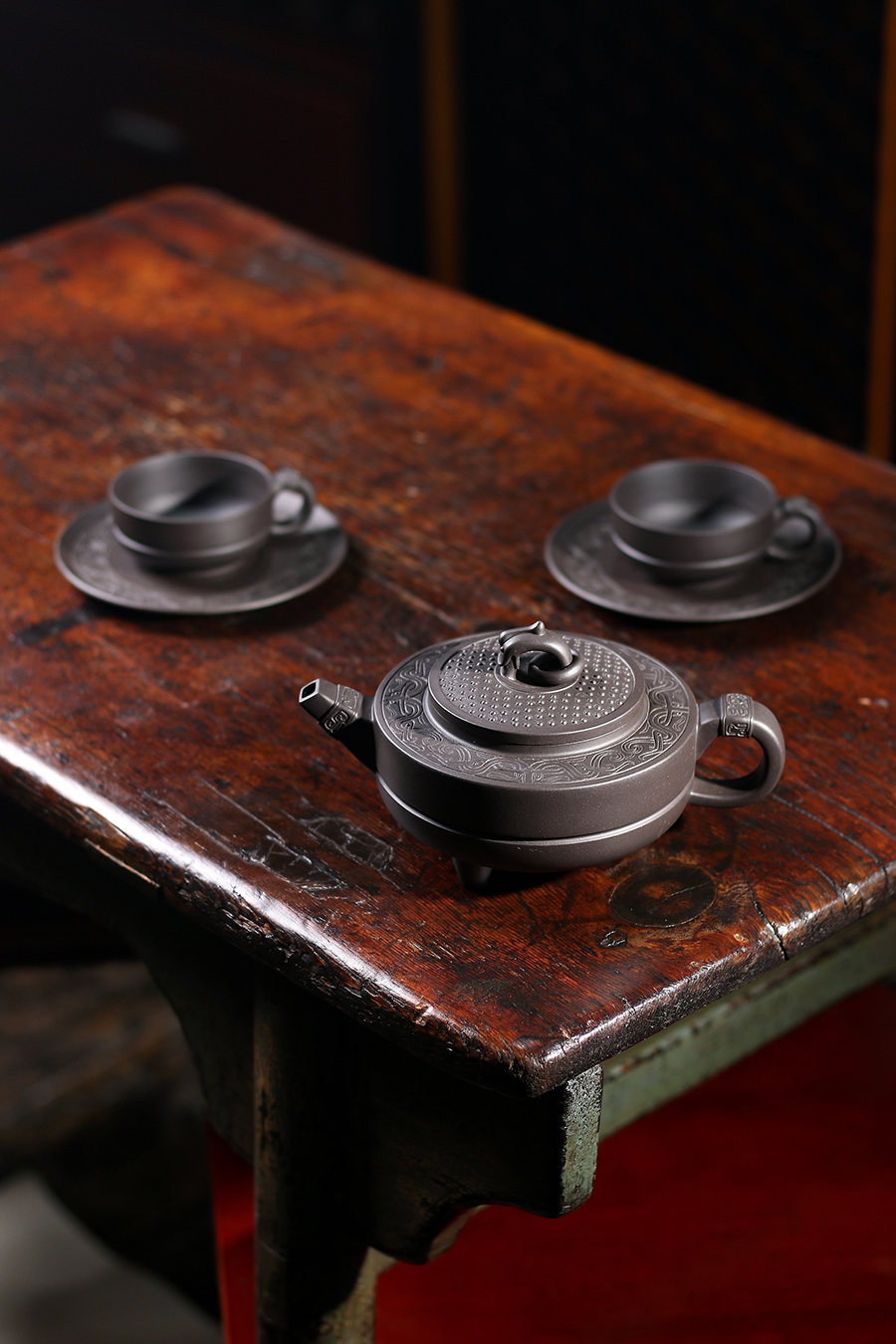 名家曹燕萍作品《龙玉韵(茶具)》