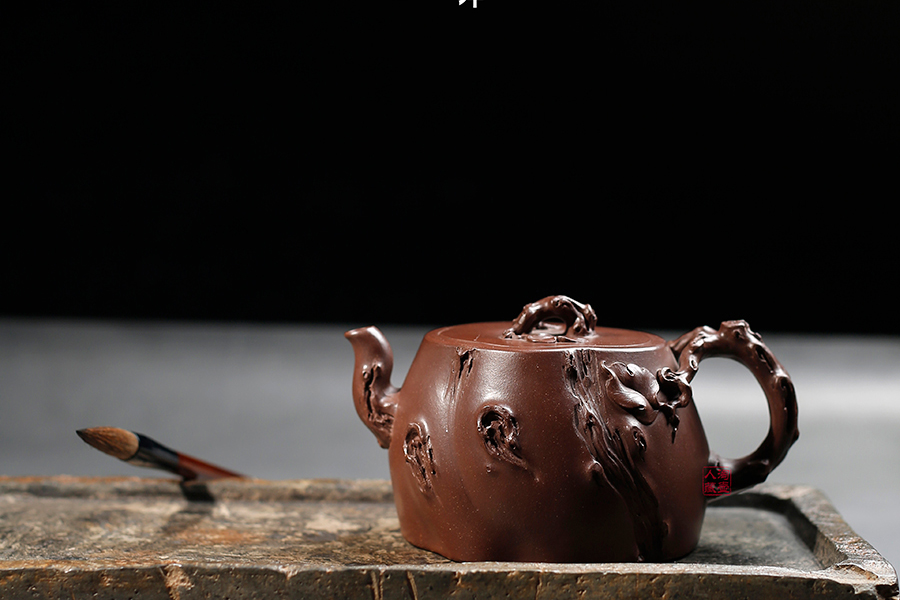 名家郑剑锋作品《半折秋色(薄胎)》