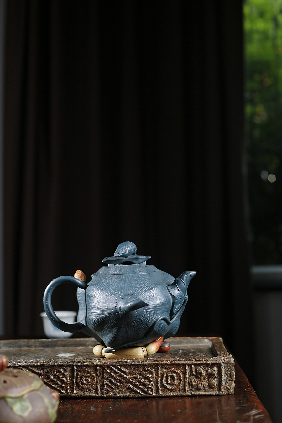 名家张静作品《翠鸟莲蓬》