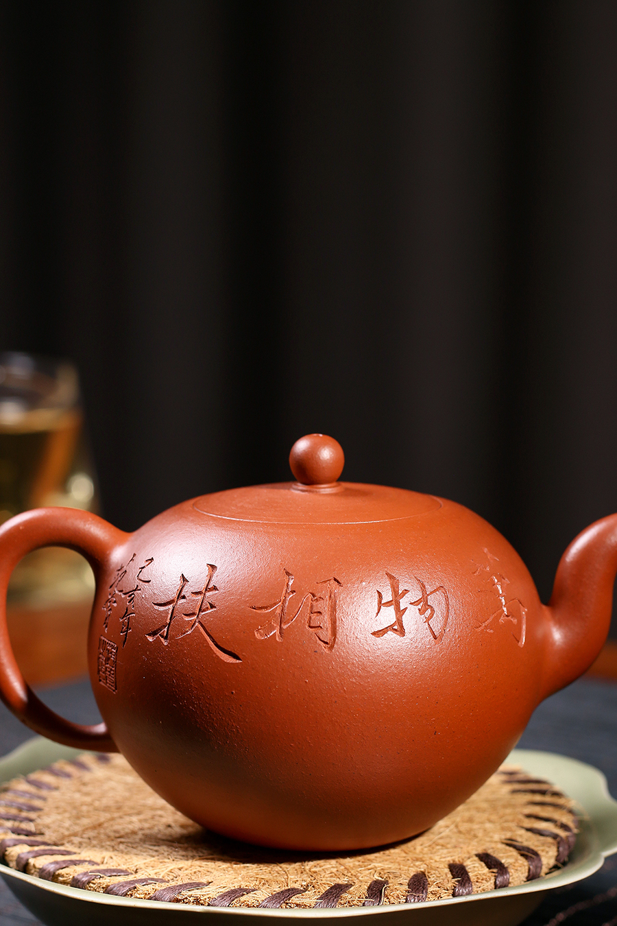 名家季益顺作品《全手小一粒珠(范曾书画·鲍志强陶刻)》