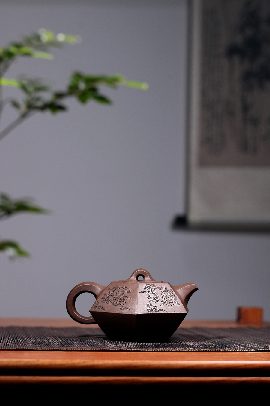 名家周尊严作品《六方合斗(毛国强铭)》