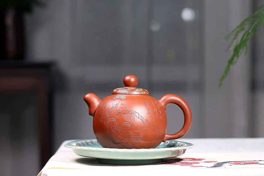 范伟群制女娲补天壶(阿良铭书画)