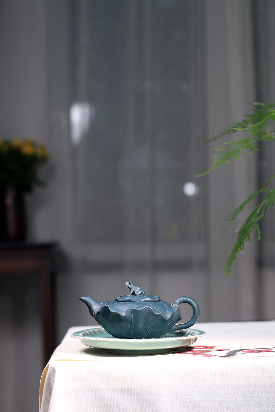 高建芳制青蛙荷叶壶