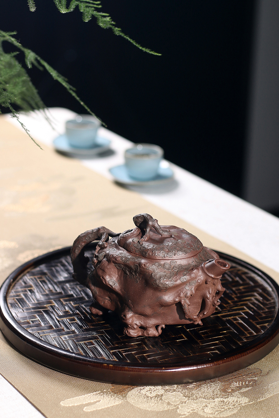 徐达明王秀芳伉俪合制百岁树桩壶