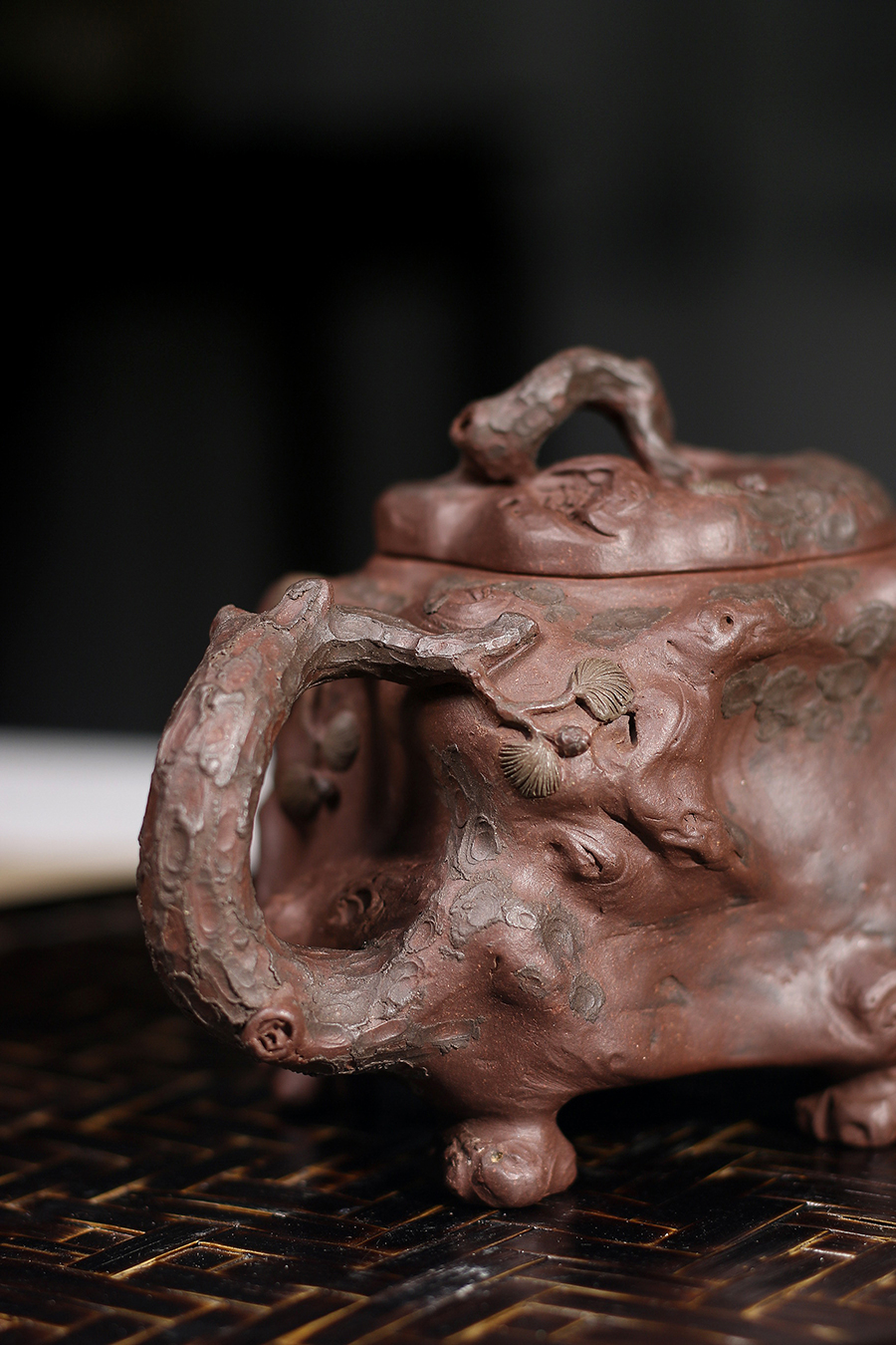 徐达明王秀芳伉俪合制百岁树桩壶