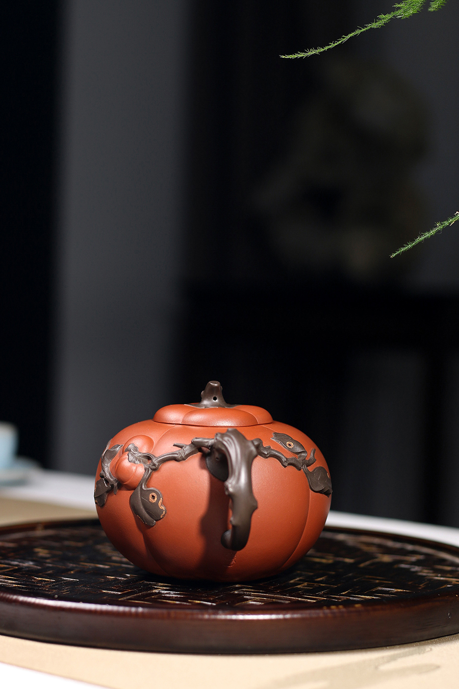 姚志源制丹柿壶