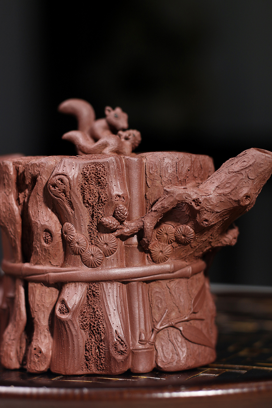 顾道荣制束柴三友壶