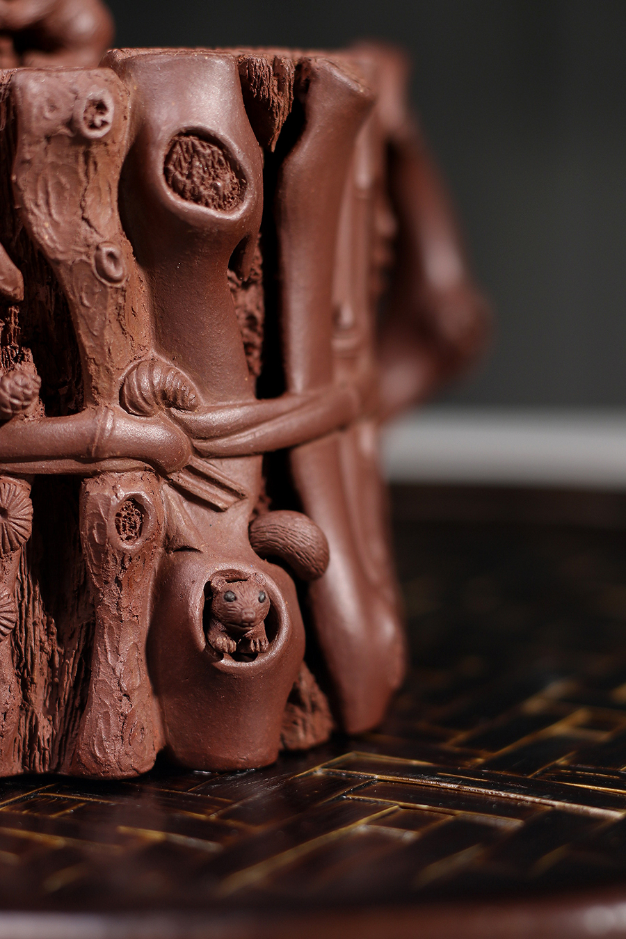 顾道荣制束柴三友壶