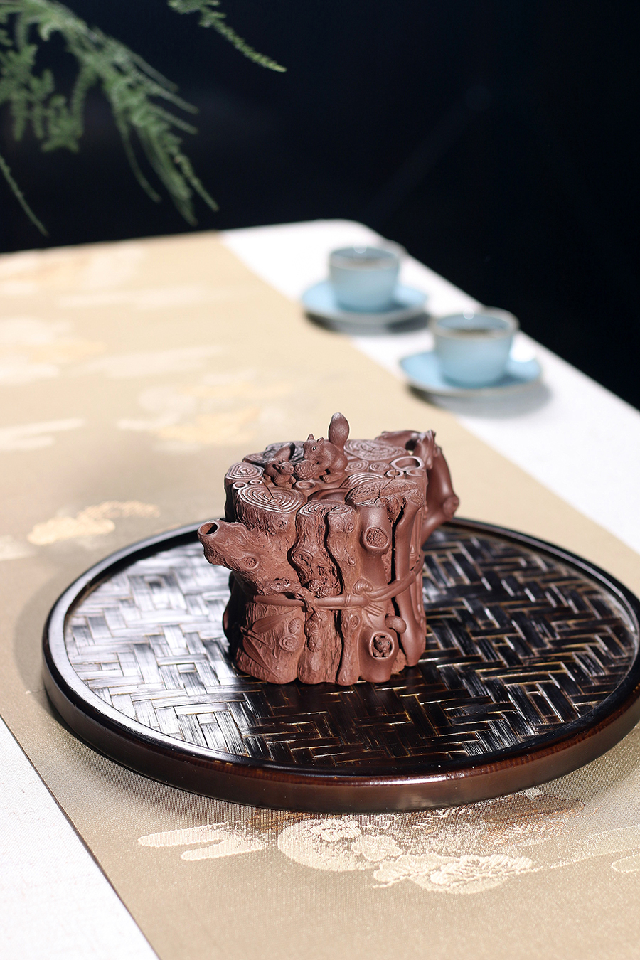 顾道荣制束柴三友壶