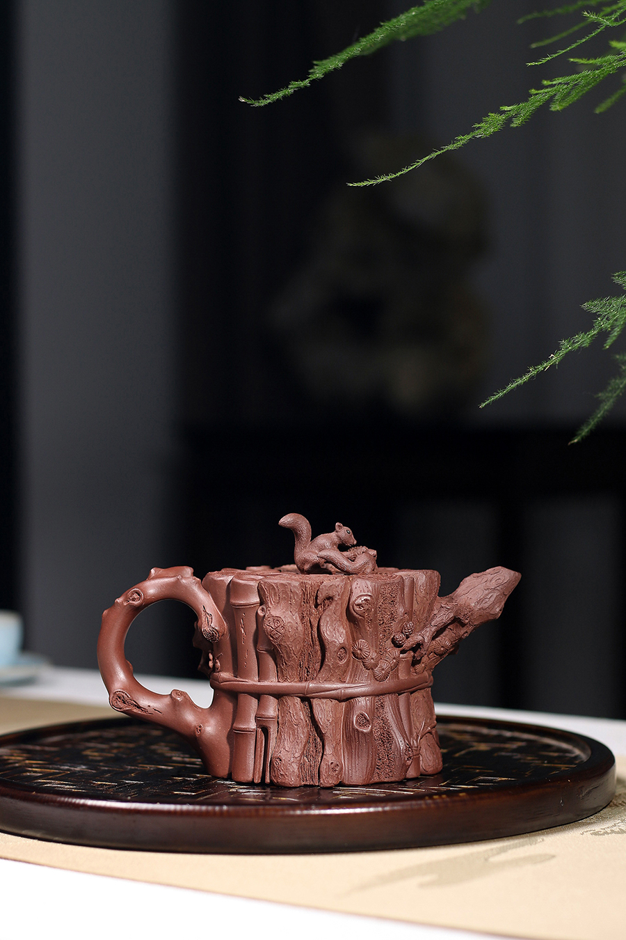 顾道荣制束柴三友壶