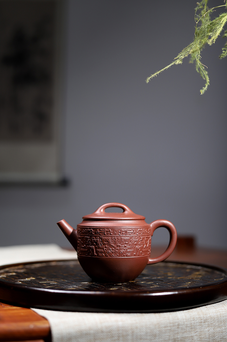 叶永君制饕餮赋壶