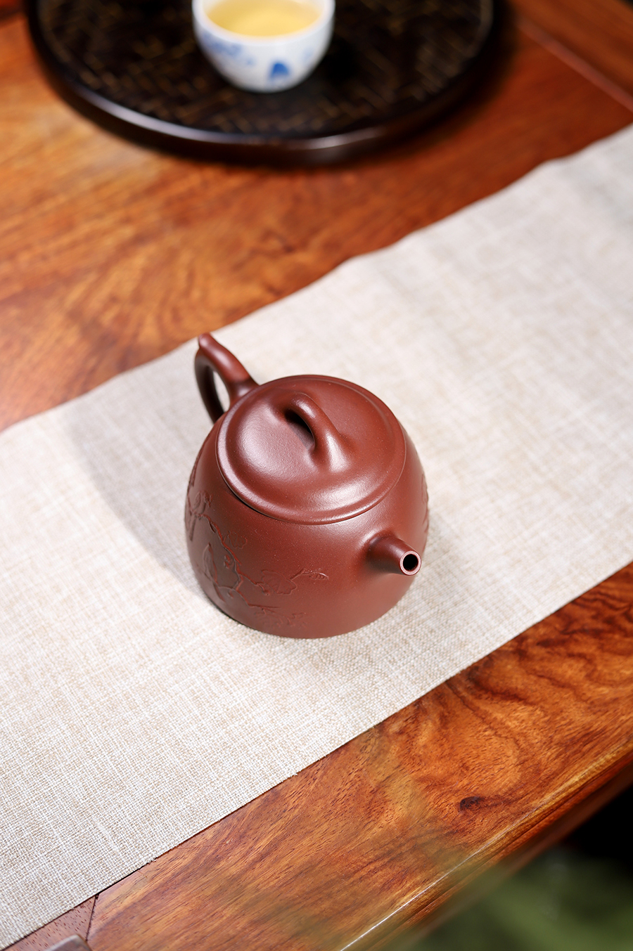 叶永君制两只黄鹂紫砂壶