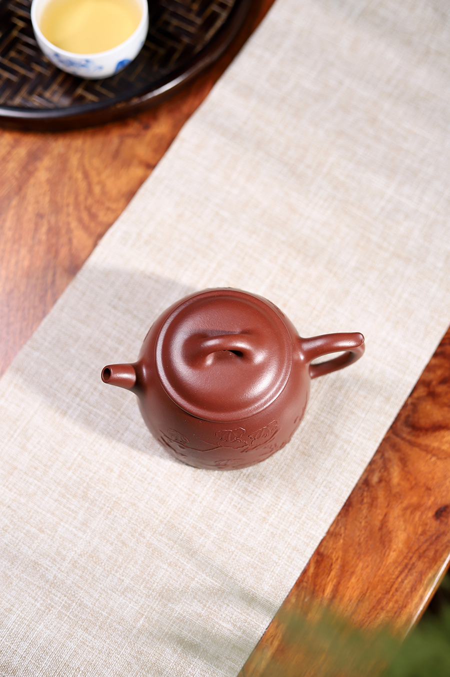 叶永君制两只黄鹂紫砂壶