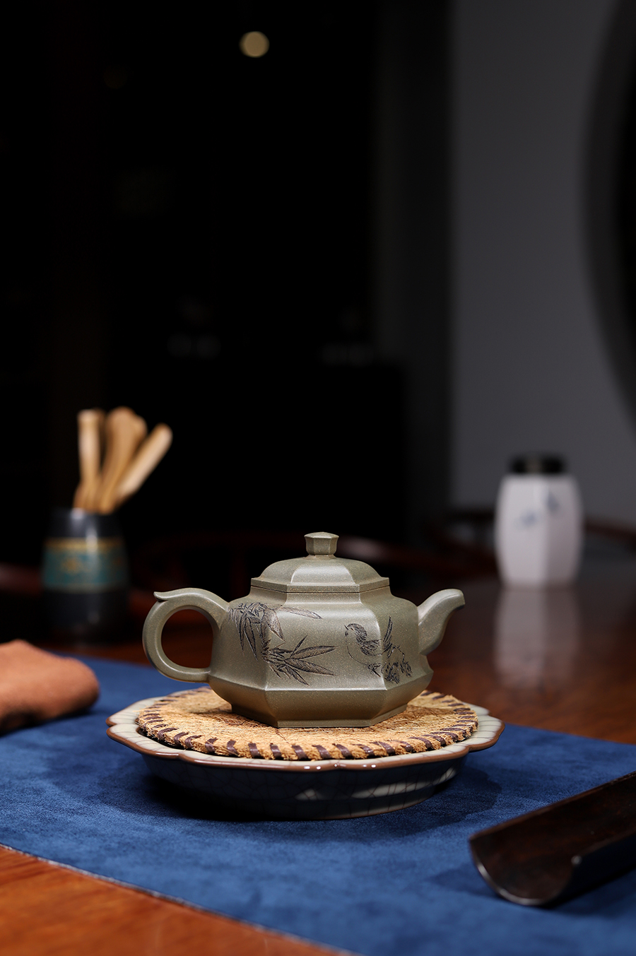 庄玉林制合泉壶(夫人合制·钱一清书铭)