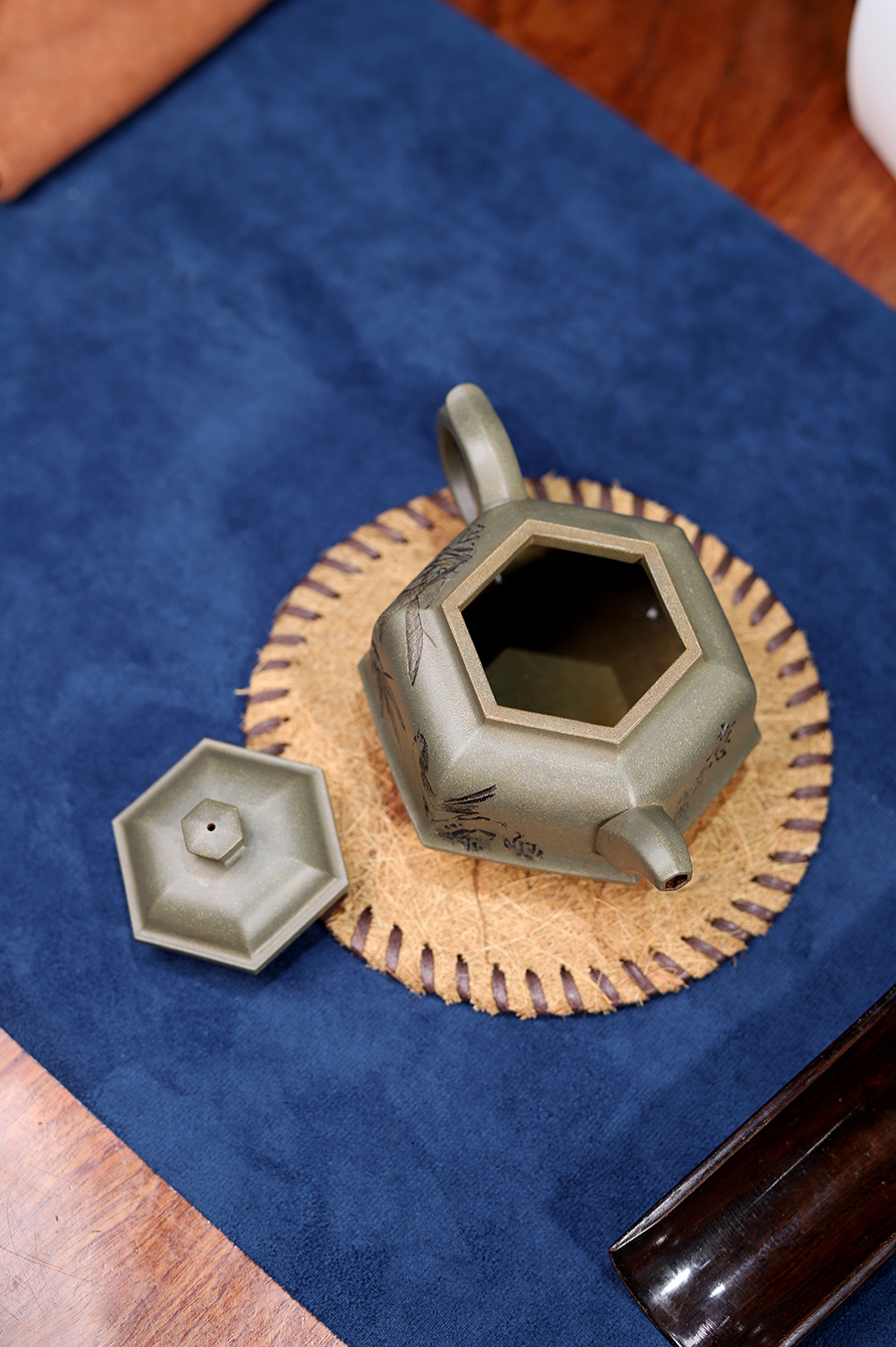 庄玉林制合泉壶(夫人合制·钱一清书铭)