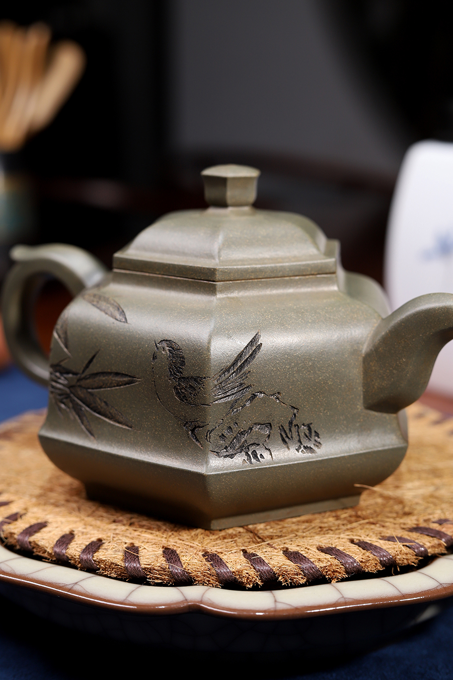 庄玉林制合泉壶(夫人合制·钱一清书铭)