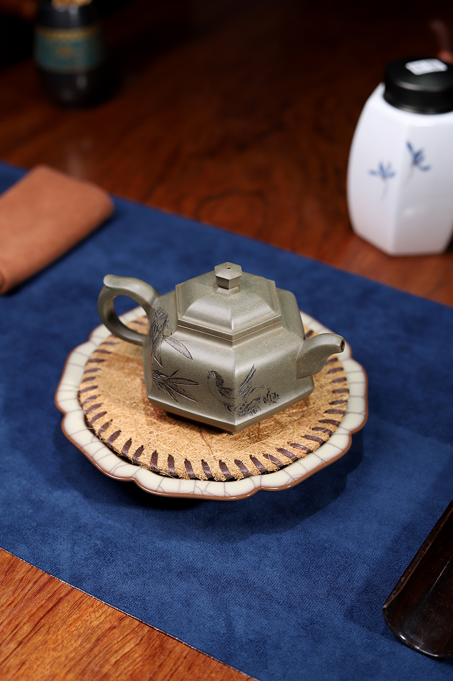 庄玉林制合泉壶(夫人合制·钱一清书铭)