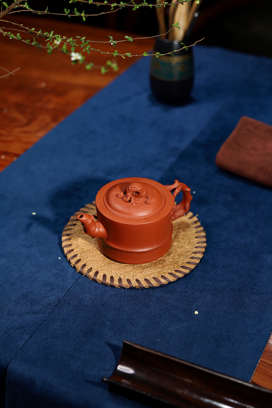 潘小忠制竹段三友壶