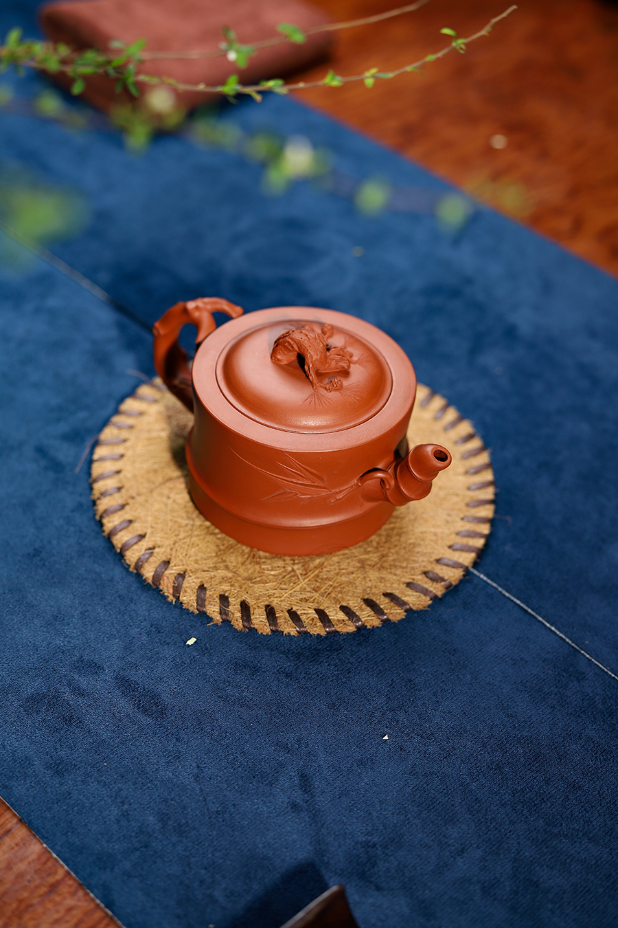 潘小忠制竹段三友壶