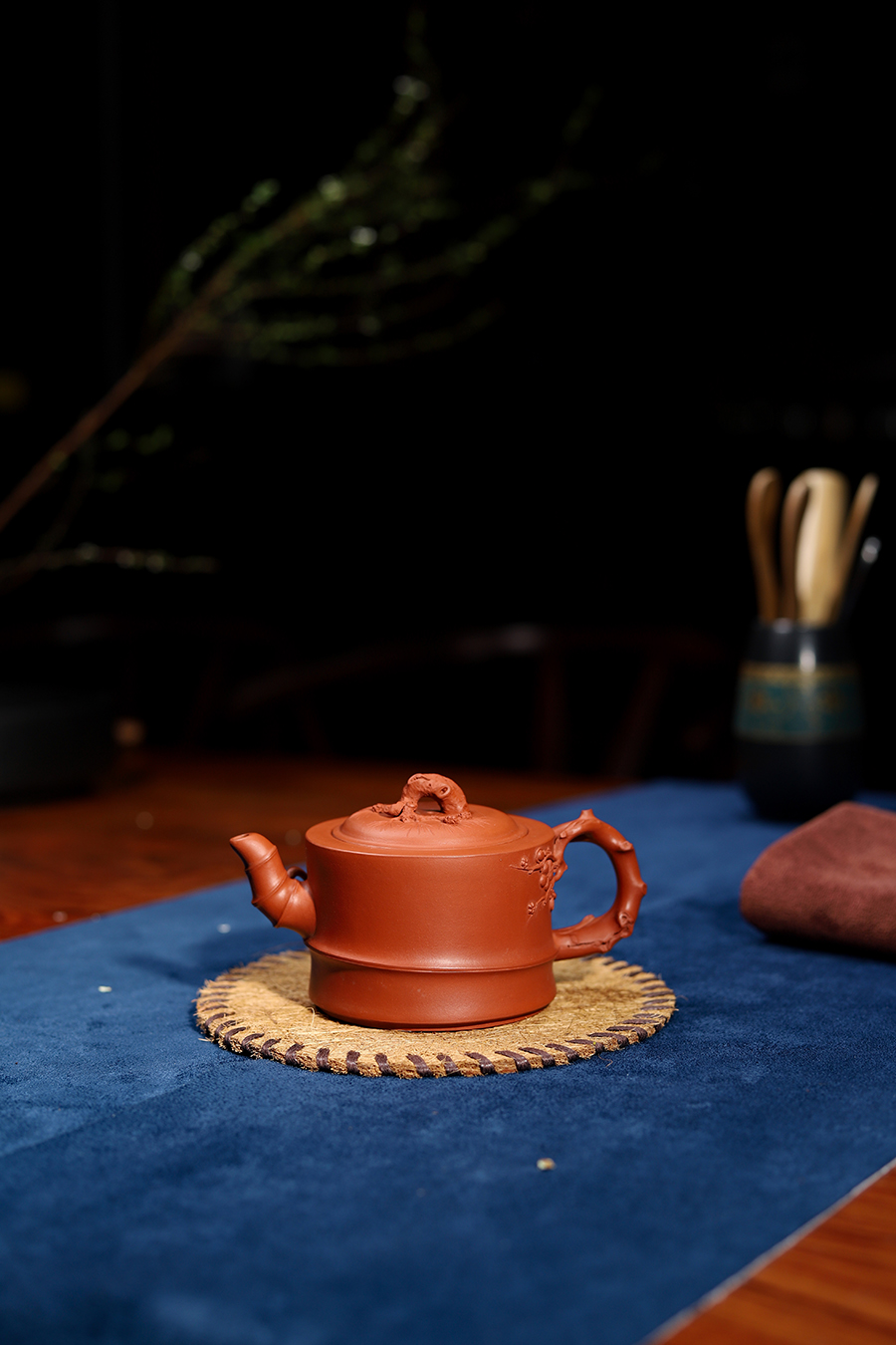 潘小忠制竹段三友壶