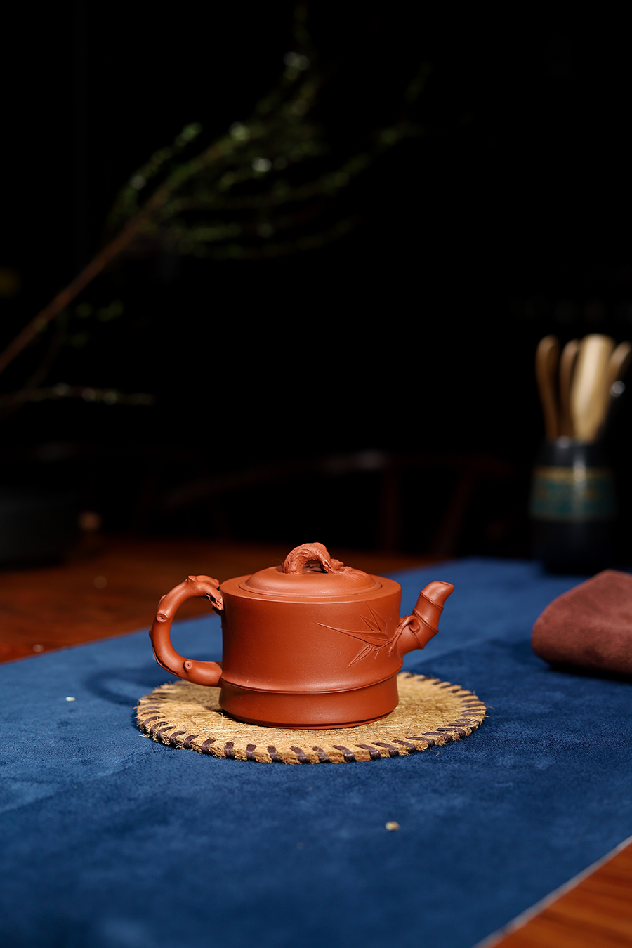 潘小忠制竹段三友壶