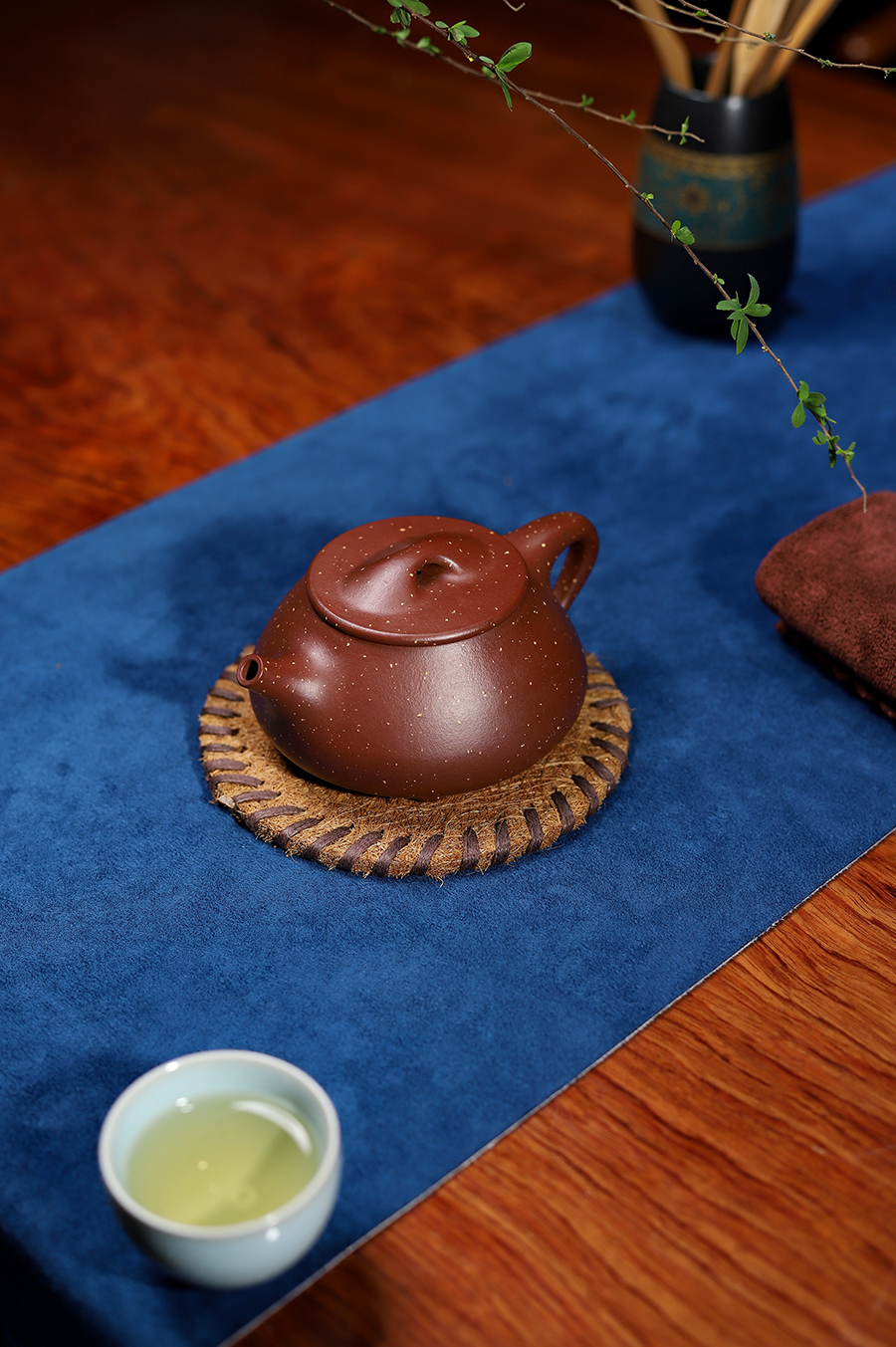 恽志培全手工制满石瓢壶