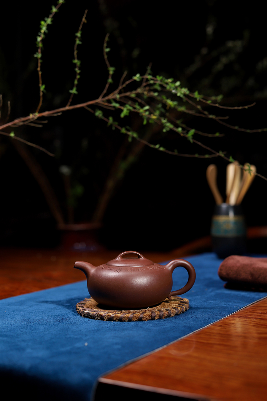 恽志培全手工制过桥扁腹壶