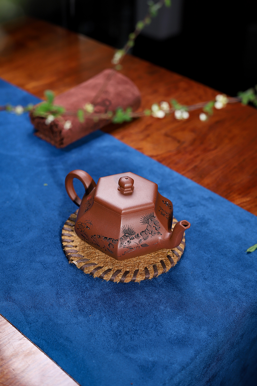 刘成容全手工制六方雅集壶