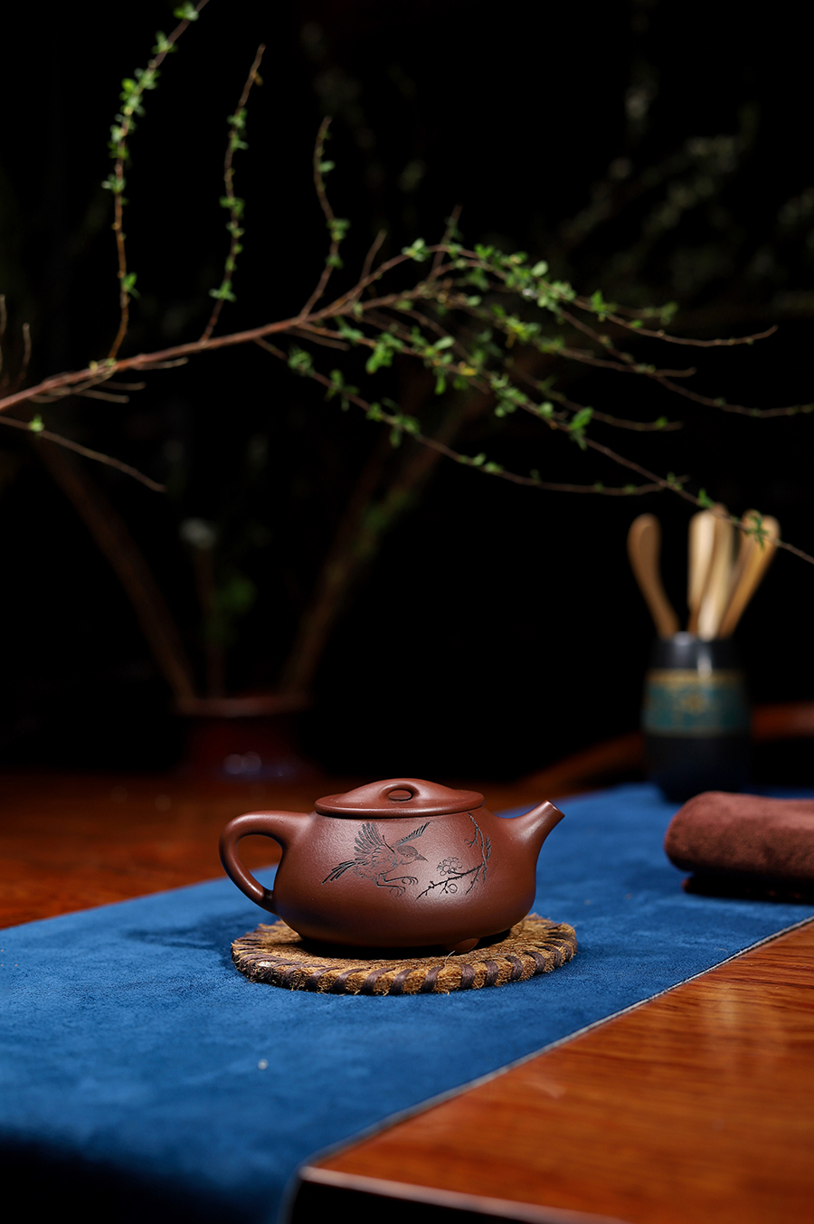 恽志培全手工制石瓢壶