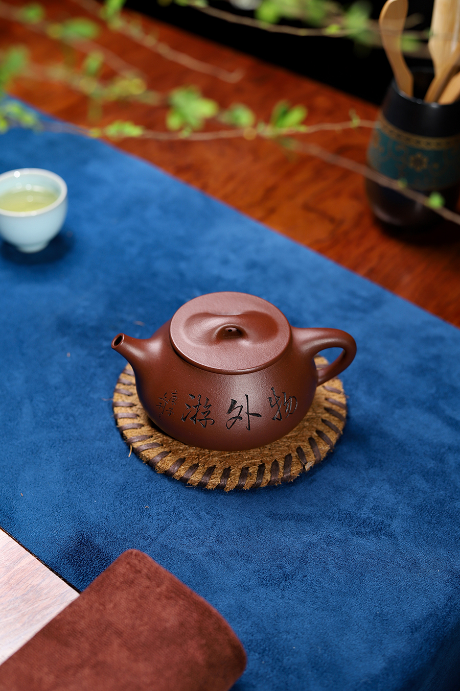 恽志培全手工制石瓢壶