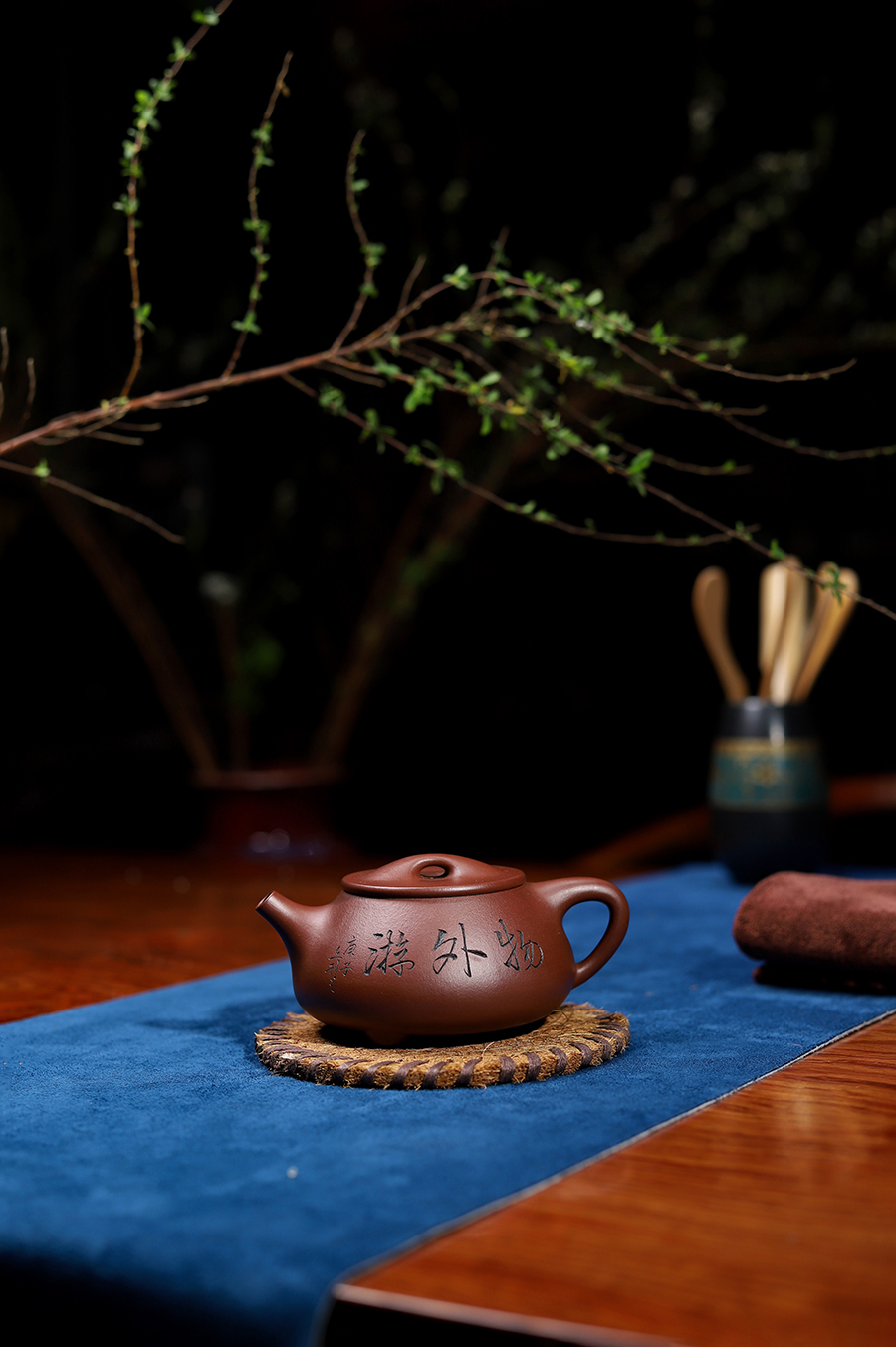 恽志培全手工制石瓢壶