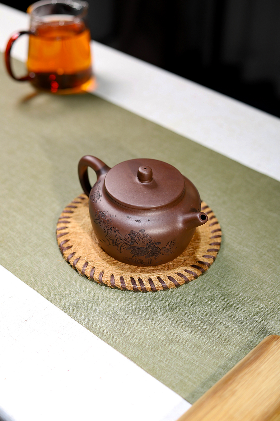 葛韬制全手桑扁壶(谭泉海铭)